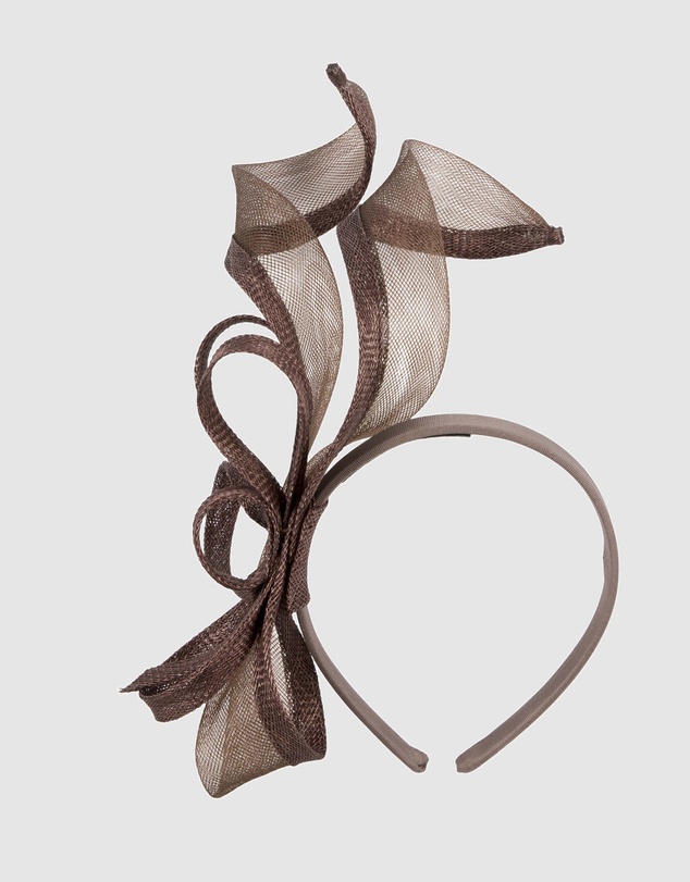 Max Alexander - Small Brown Sinamay Loops Fascinator