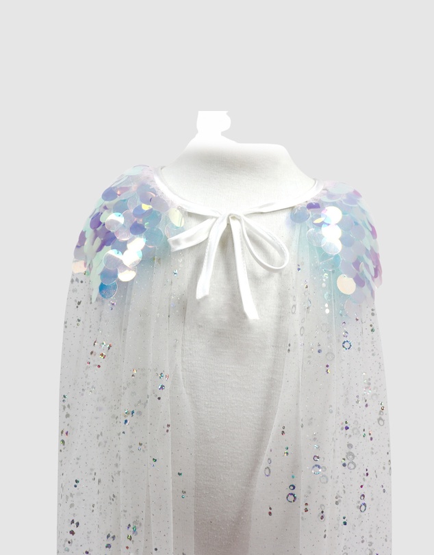 Pink Poppy - Christmas Holiday Shimmering Angel Party Cape