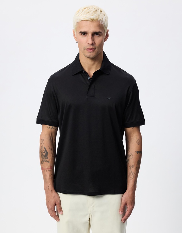 Emporio Armani - Rounded Micro Eagle Polo Shirt