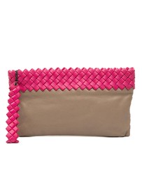 Pre-Loved by Azura Reborn - Pre-Loved Intrecciato Trimmed Bicolor Nappa Clutch