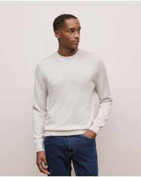 Trenery - Merino Classic Crew in Stone