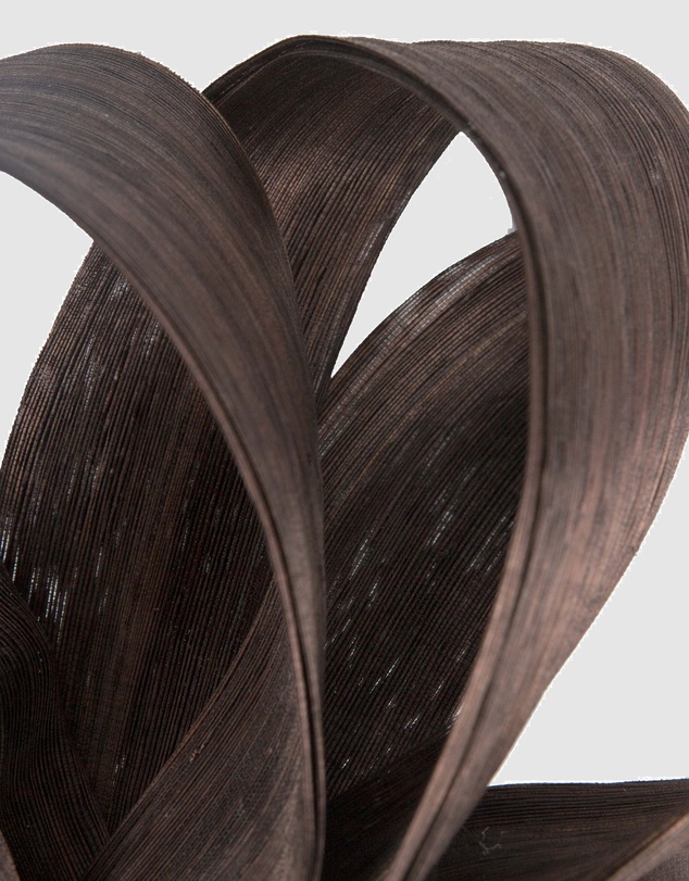Fillies Collection - Brown Silk Abaca Loops Racing Fascinator