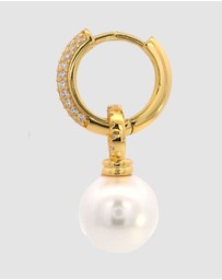 Georgini - Georgini Adagio Duo Hoop Pearl Earring Gold