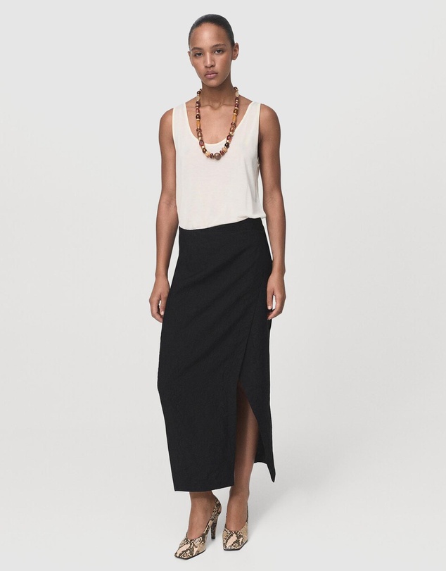 M.N.G - Wrinkled Effect Wrap Skirt