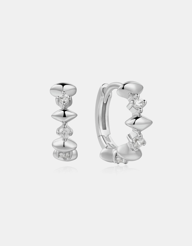 Ania Haie - Ania Haie Silver Sparkle Huggies