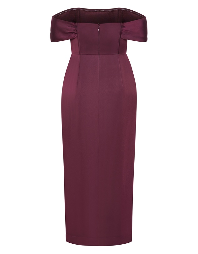 City Chic - Plus size Forbidden Love Maxi Dress - mulberry