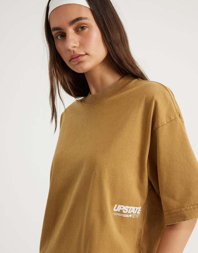 Upstate - Transit T-Shirt - Toffee/Snow Wash