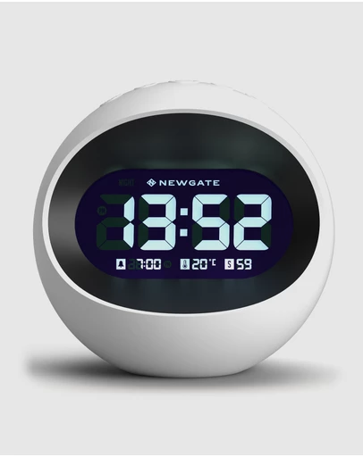 Newgate - Newgate Centre Of The Earth Lcd Alarm Clock White