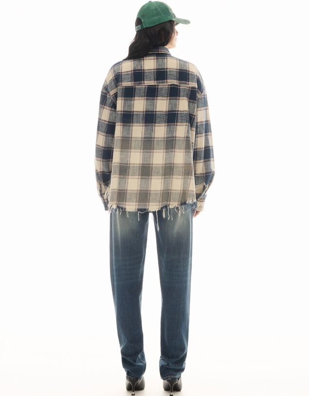 THE TALES - Cutaway Bleached Flannel Shirt