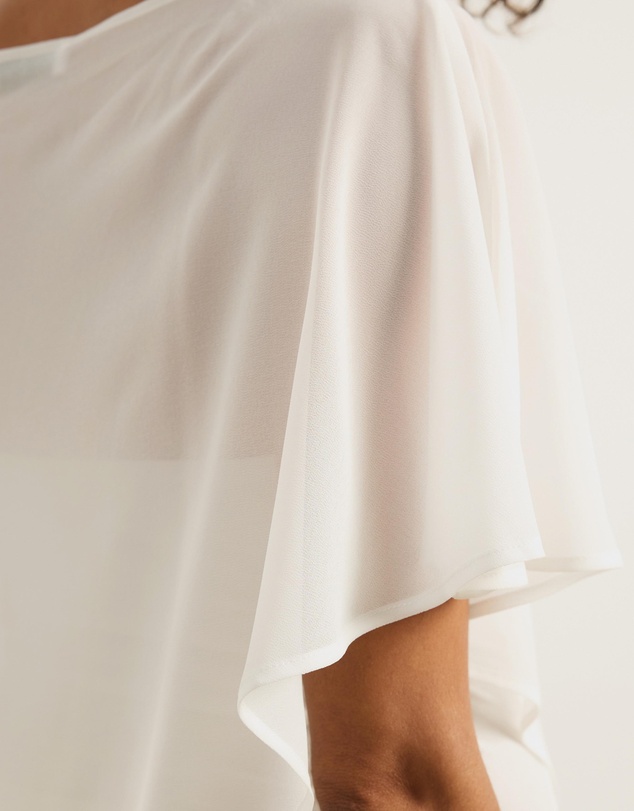Atmos&Here - Molly Sheer Chiffon Poncho With Cami Top