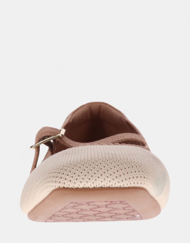 Mia Vita - Violet Mary-Jane Flats - Almond