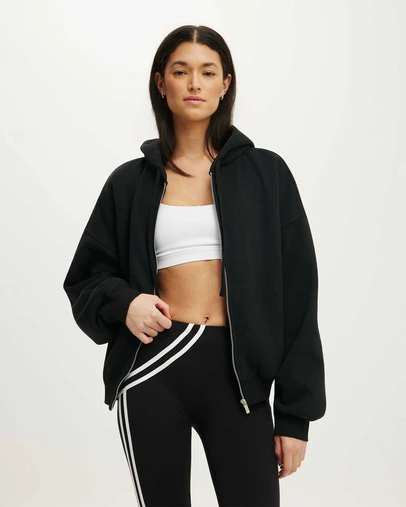Cotton On Body Active - Plush Oversized Cocoon Zip Through