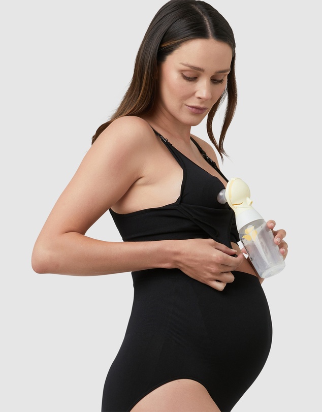 Ripe Maternity - Seamless Pumping & Nursing Bra Black