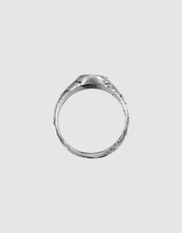 Haze & Glory - ICONIC EXCLUSIVE - Lava Agung Signet Ring in Oxidised 925 Silver
