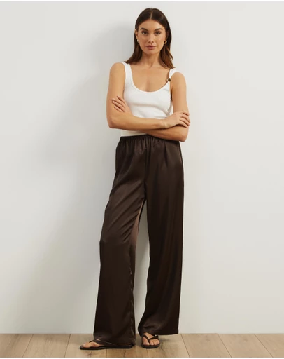 Atmos&Here - Saffron Satin Pants