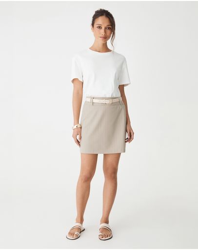 Beige Pinstripe