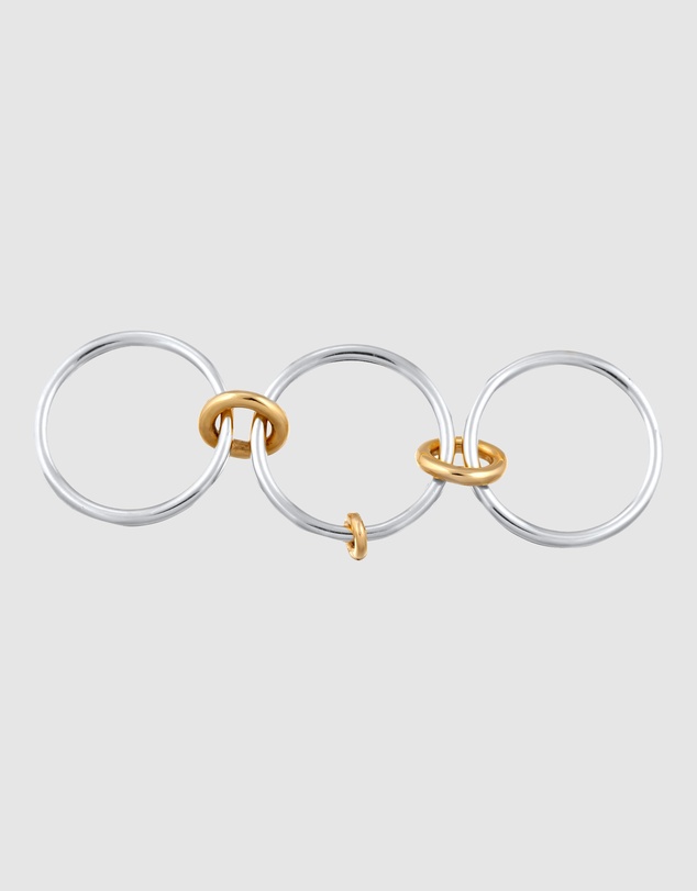 Elli Jewelry - Ring Trio Bicolor 925 Sterling Silver