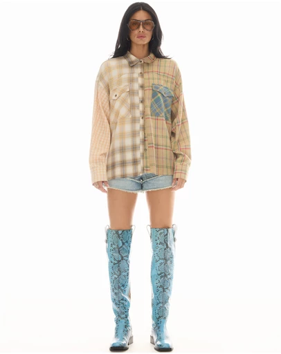 THE TALES - Half n Half Teddy Western Shirt