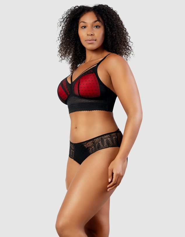 Parfait - Mia Dot Longline Padded Lace Bralette