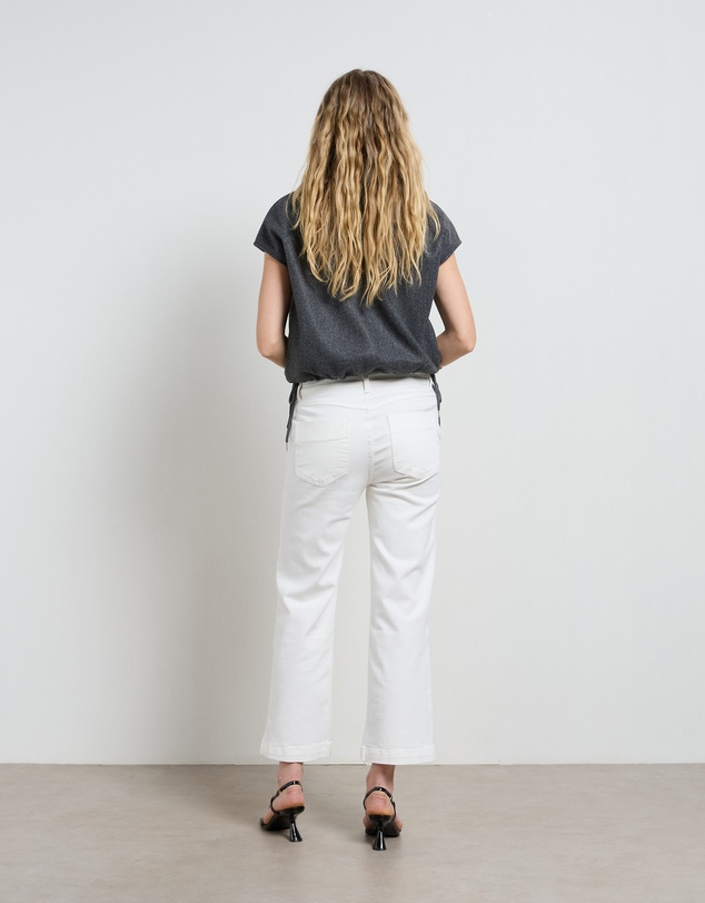 DRICOPER DENIM - Cody Ivory Kick Flare Trouser