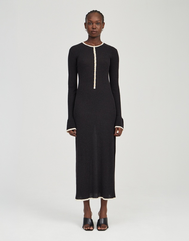 Third Form - Bound Knit Ls Dress
