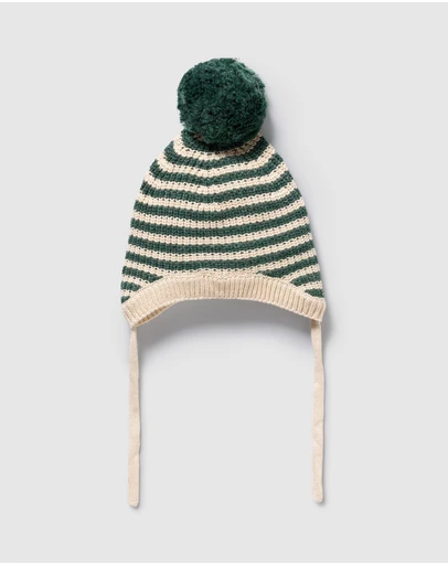 Wilson & Frenchy - Organic Knitted Stripe Bonnet - Babies