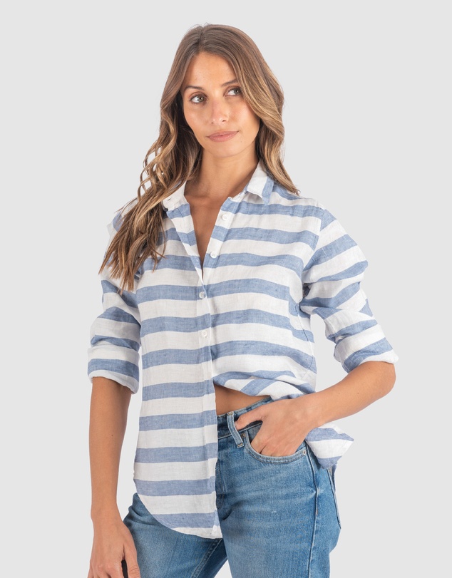 CAMIXA - IRIS Stripes Linen Shirt