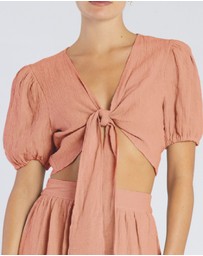 Amelius - Saloma Linen Crop Top
