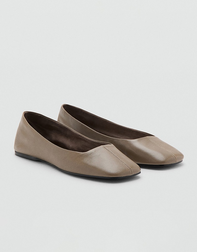 M.N.G - Leather Ballet Flats