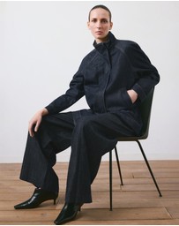 M.N.G - Wide Leg Denim Trousers With Belt Loops