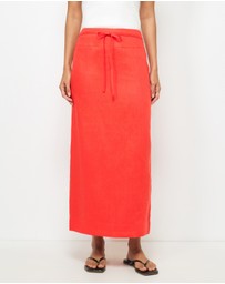 AERE - Alba Linen Midi Skirt