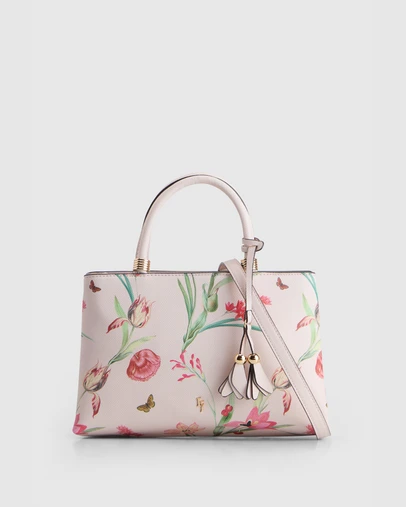 Laura Jones - Cherry Floral Small Tote Bag