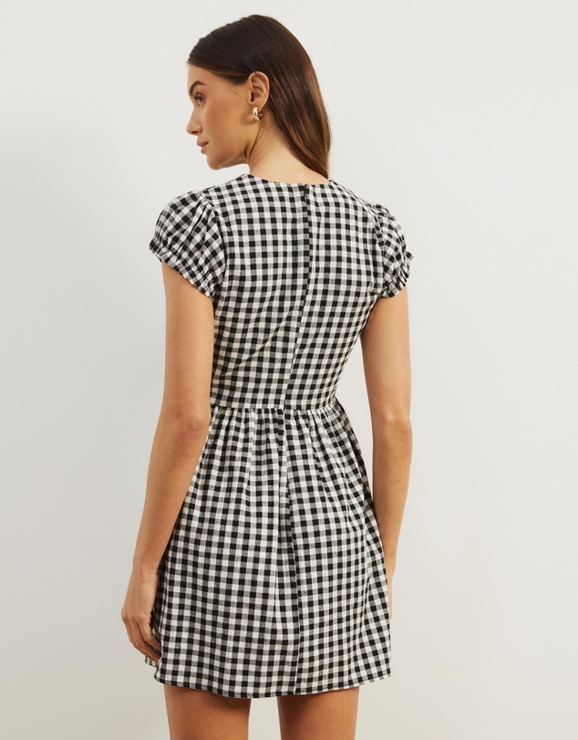 Atmos&Here - Bell Gingham Mini Dress