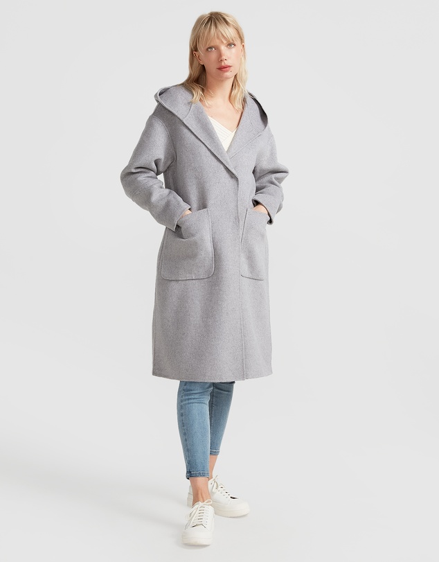 Belle & Bloom - Walk This Way Wool Blend Hooded Coat