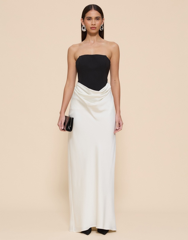 CHANCERY - Ayla Corset Drape Maxi Dress
