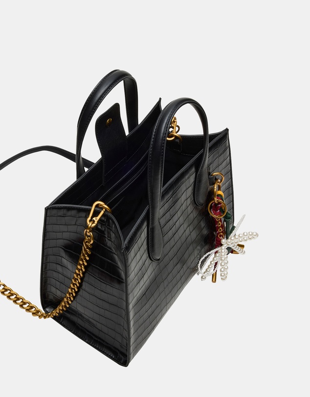 Steve Madden - BCalleb Black Croco Handbag