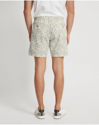 Oxford - Toby Linen Cotton Printed Shorts
