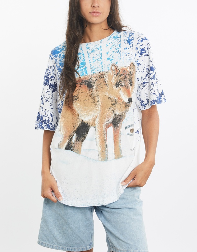 Vintage by The Real Deal - Pre Loved - Vintage 90s Wolf Wildlife Tee