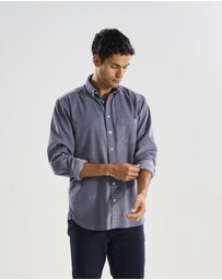 3 Wise Men - 3 Wise Men Swordfish Grey Corduroy Shirt