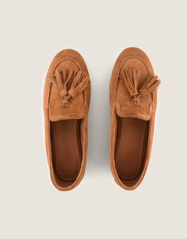 Shelly Shen - Latice Loafers Tan Suede