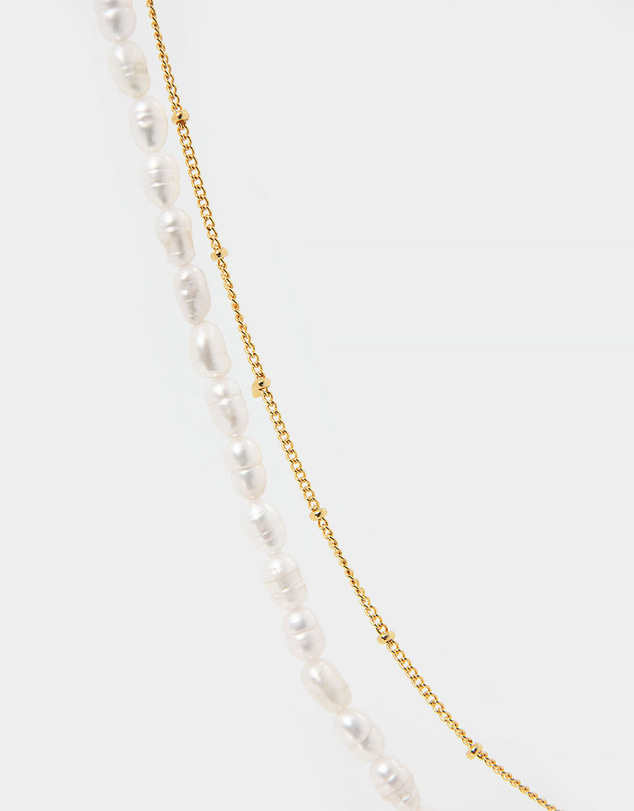 Forcast - Nyra 16k Gold Plated 2pc Necklace Set