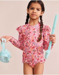 Huxbaby - Vintage Floral Frill Swimsuit - Babies-Kids