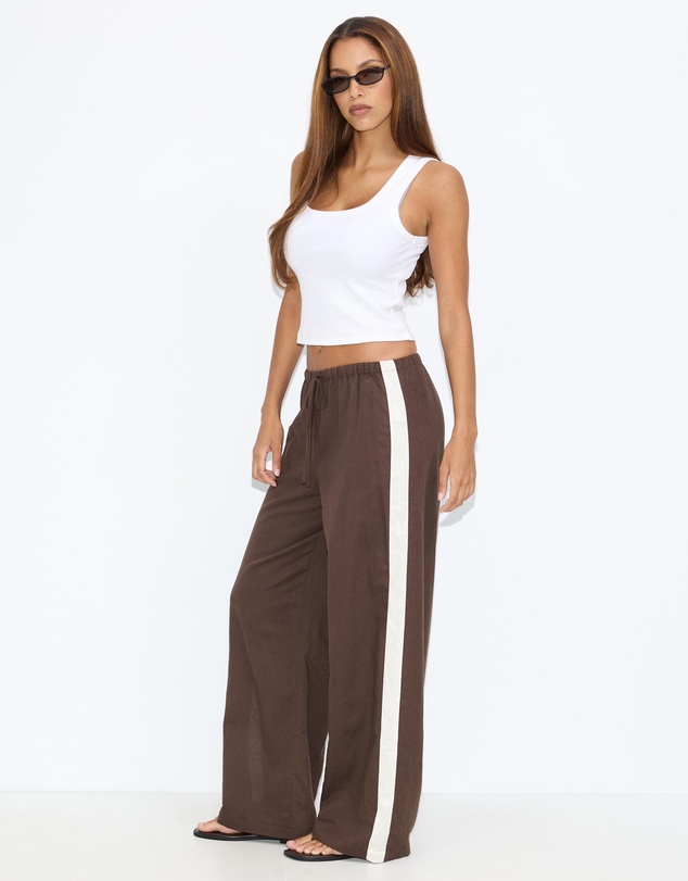 Dazie - Balmy Wave Linen Blend Beach Pants