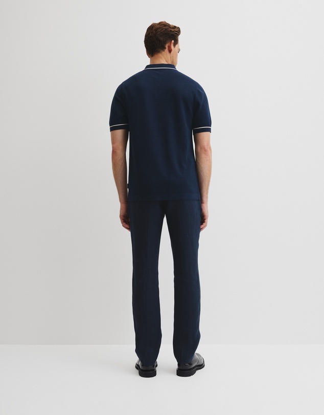 Country Road - Australian Cotton Blend Silk Tipped Knit Polo