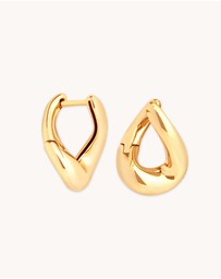 Astrid & Miyu - Molten 18ct Gold Plated Hoops