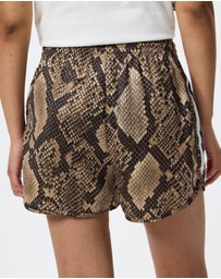 adidas Originals - Snake Print Satin Shorts - ICONIC EXCLUSIVE