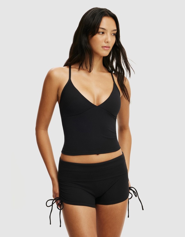 Cotton On Body Active - Ultra Soft Tie Side Roll Over Micro Shorts