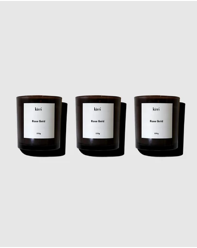 Kirri by Scent Australia Home - Rose Gold Candle (220g) Trio