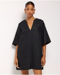 AERE - Soraya Linen Mini Dress