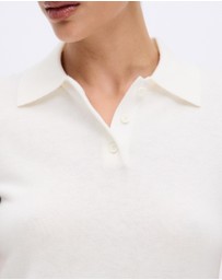 Minima Esenciales - Arlen Silk Blend Polo Knit Top